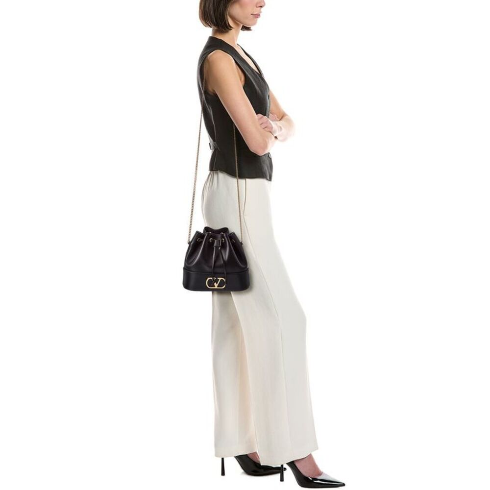 Valentino Vlogo Leather Bucket Bag - Picture 4 of 4